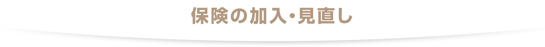 保険の加入・見直し